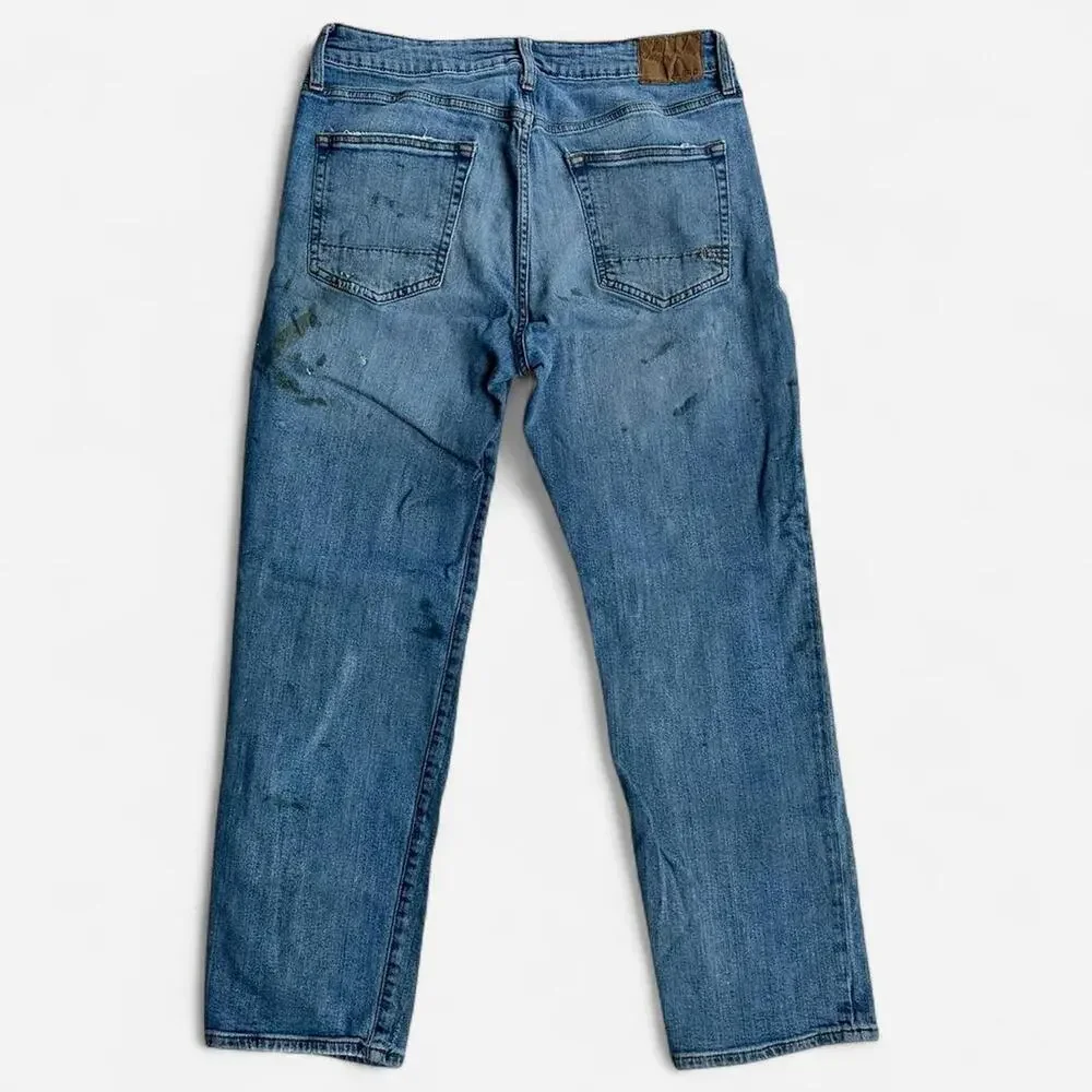 Extremely distressed aeropostale straight leg denim